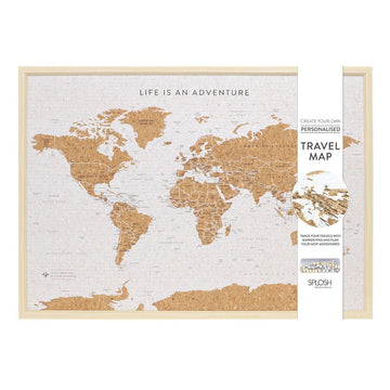 Travel Board - World Map Large. - Handworks Nouveau Paperie