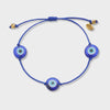 Triple Evil Eye Protection Bracelet (adjustable) - Handworks Nouveau Paperie