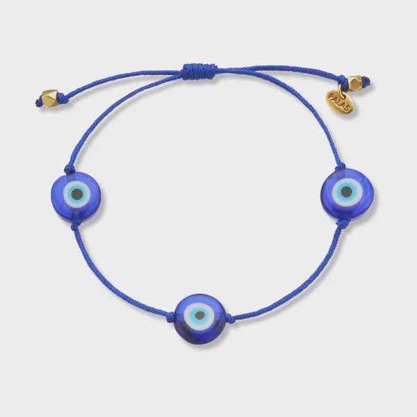 Triple Evil Eye Protection Bracelet (adjustable) - Handworks Nouveau Paperie