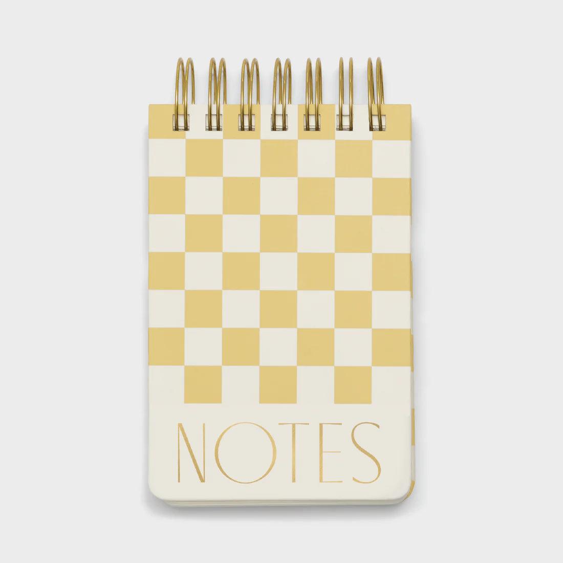 Twin Wire Chunky Notepad - Checks - Handworks Nouveau Paperie