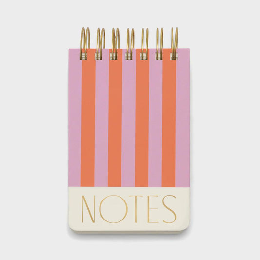 Twin Wire Chunky Notepad - Stripes - Handworks Nouveau Paperie