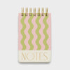 Twin Wire Chunky Notepad - Wavy Stripes - Handworks Nouveau Paperie