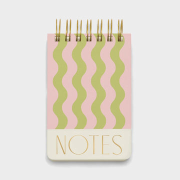 Twin Wire Chunky Notepad - Wavy Stripes - Handworks Nouveau Paperie