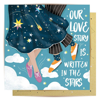 Valentine's Greeting Card - Written In The Stars - Handworks Nouveau Paperie