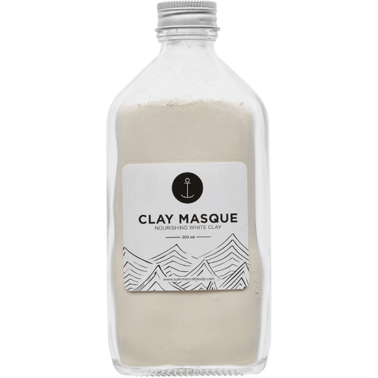 White Clay Masque - 200ml (Comes with Application Brush & Spoon) - Handworks Nouveau Paperie
