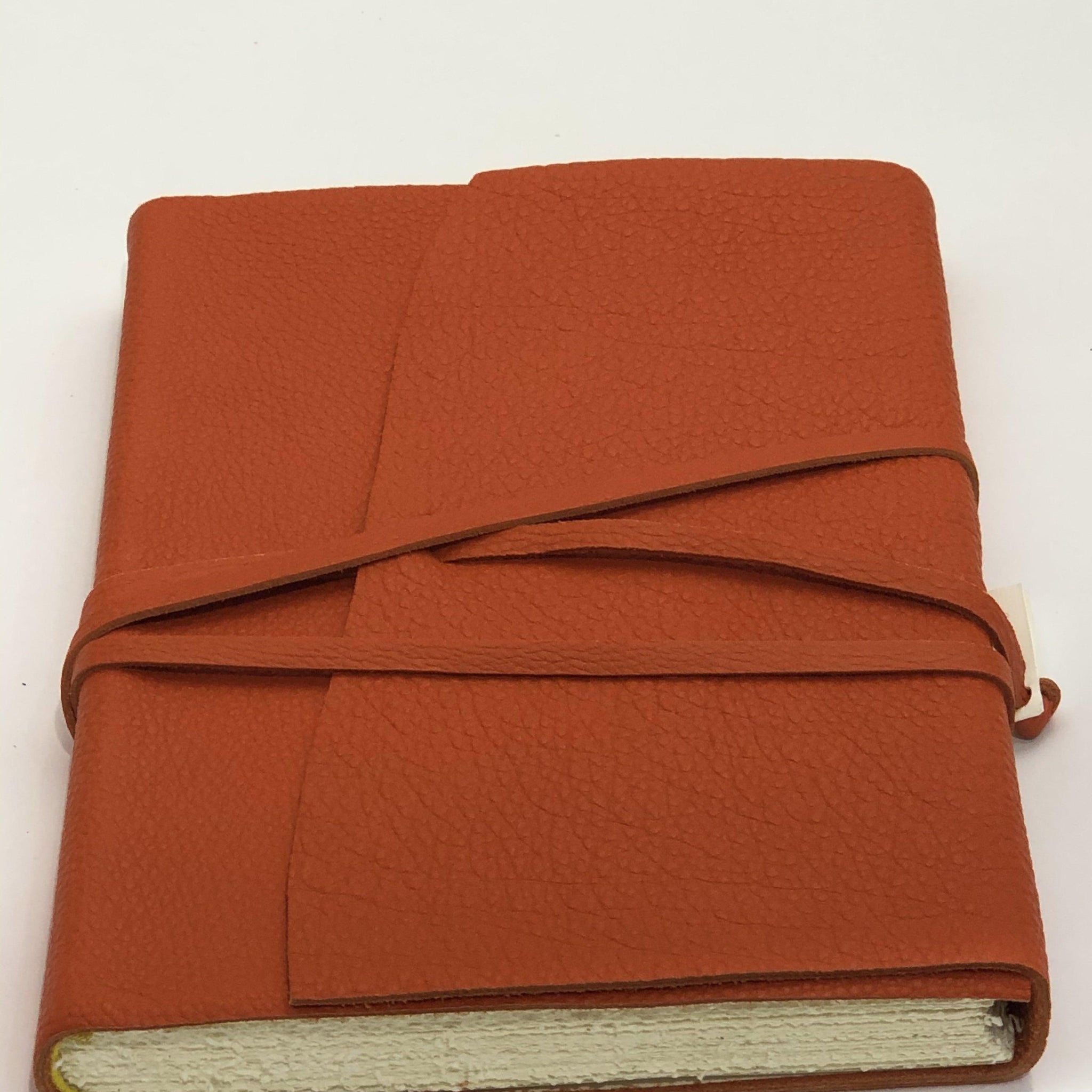 Wrap Leather Journal Medioevalis Orange Medium - Handworks Nouveau Paperie