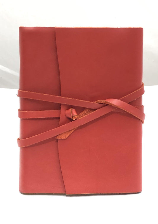 Wrap Leather Journal Medioevalis Red Large - Handworks Nouveau Paperie