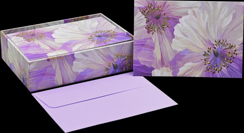 Note Cards - Poppies In Bloom